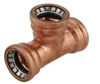 Kirchhoff Koperen T-stuk, blank, 15 mm, 3 sockets, (S130) - 989473117