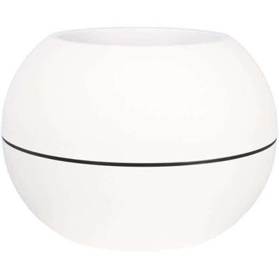 RIVIERA GRANIT BOULE ronde bloembak - Kunststof - Diameter 50 cm - Wit