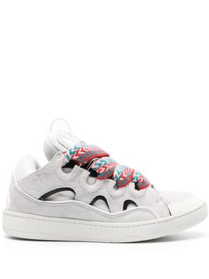 Lanvin baskets Curb à empiècements - Gris