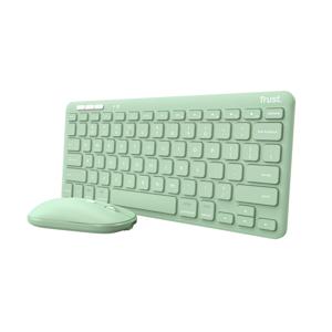 Trust Lyra Multi-Device Wireless Keyboard & Mouse desktopset 800 - 1.600 dpi, 2,4 GHz USB, Bluetooth, 65%