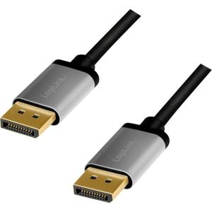 LogiLink DisplayPort AV Aansluitkabel [1x DisplayPort - 1x DisplayPort] 5 m Zwart/grijs