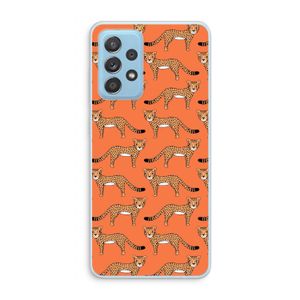 Cheetah: Samsung Galaxy A73 Transparant Hoesje