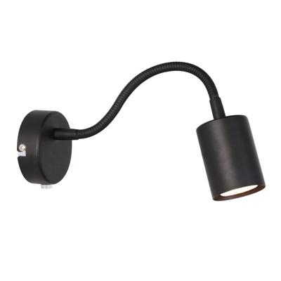 Wandlamp zwart leeslamp &apos;Explore&apos; Nordlux flex slaapkamer lamp zwart 3W led verstelbaar