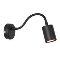 Wandlamp zwart leeslamp &apos;Explore&apos; Nordlux flex slaapkamer lamp zwart 3W led verstelbaar