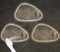 NordiLux Design Badkamerspiegel - Slimme LED Wandspiegel met Onregelmatige Vorm en Aluminium Frame