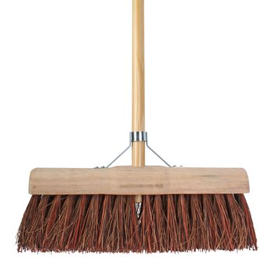 Buitenbezem - FSC hout - nylon - 45 cm - 30 mm bezemsteel - 140 cm