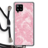 Abstract Painting Pink: Samsung Galaxy A42 5G Transparant Hoesje met koord