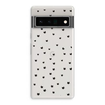 Kleine kattenkopjes: Google Pixel 6 Pro Transparant Hoesje