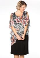 Yoek Jurk met top LEOFLOWER | Zwart | Maat XL