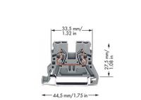 WAGO 870-901 Doorgangsklem 5 mm Spanveer Toewijzing: L Grijs 100 stuk(s) - thumbnail