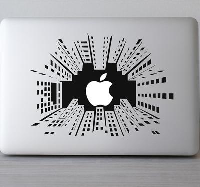 Macbook wolkenkrabbers laptop sticker