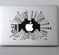 Macbook wolkenkrabbers laptop sticker