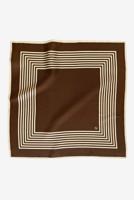 Lescarf shawl Striped SMM65 mocha mousse/cream 65cm Lescarf shawl Striped SMM65 mocha mousse/cream 65cm