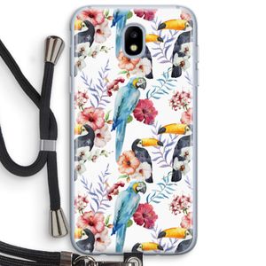 Bloemen tukan: Samsung Galaxy J5 (2017) Transparant Hoesje met koord