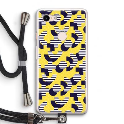 8-bit N°3: Pixel 3 Transparant Hoesje met koord