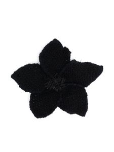 CHANEL Pre-Owned broche en soie à design camelia (années 1990) - Noir