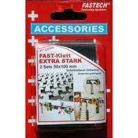 FASTECH® 730-330-2C Klittenband Om vast te plakken Hotmelt Haak- en lusdeel, Extra sterk (l x b) 100 mm x 50 mm Zwart 2 paar