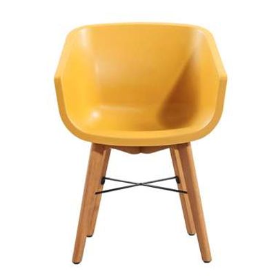 Hartman kuipstoel Amalia - geel - eucalyptus onderstel