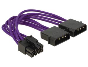 DeLOCK Voedingskabel 8 pin EPS > 2 x 4 pin adapter