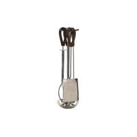 Gerei voor de haard DKD Home Decor 15 x 15 x 62 cm Roestvrij staal Aluminium (4 Onderdelen)