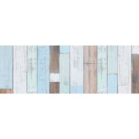 Decoratie plakfolie houten planken look blauw/bruin 45 cm x 2 meter zelfklevend - Meubelfolie - thumbnail
