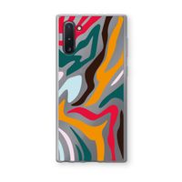 Colored Zebra: Samsung Galaxy Note 10 Transparant Hoesje
