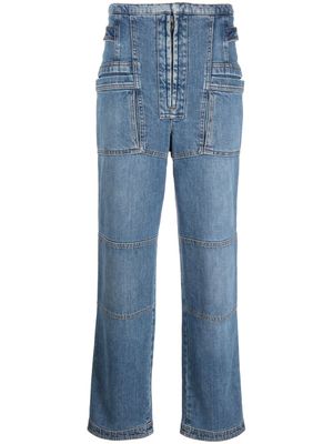 Stella McCartney jean droit à poches cargo - Bleu