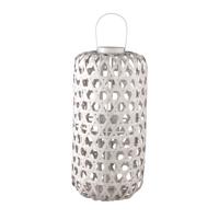 Mayita Zand ronde bamboe lantaarn met glas L