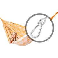 Familie hangmat met bevestiging - 400x180cm - OranjeRoze - 200kg draagkracht- 100% katoen - binnen & buiten