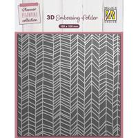 Nellie's Choice • 3d embossing folder achtergrond chevron 15x15cm