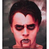 Vampier/Dracula horror neptanden - 2x stuks - wit - voor volwassenen Vampier/Dracula horror neptanden - 2x stuks - wit - voor volwassenen