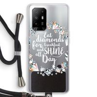 Diamonds: Oppo A95 5G Transparant Hoesje met koord