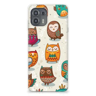Motorola Edge 20 Lite | TPU Hoesje | Vrolijke Uilen