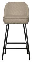 BePureHome Barstoel 'Vogue' Bouclé, kleur Beige (zithoogte 65cm)