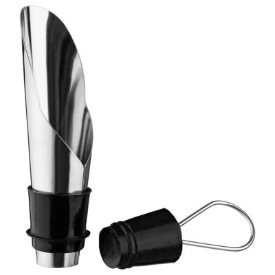 5Five Vacuum wijnstopper met afsluitdop - metaal - 2 x 2 x 8 cm - Flessenstop