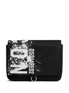 DSQUARED2 sacoche à logo imprimé - Noir