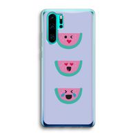 Smiley watermeloen: Huawei P30 Pro Transparant Hoesje