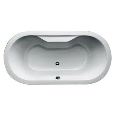 Plieger Zurich duobad 180x90cm acryl ovaal 42cm diep met poten wit 11002020016101