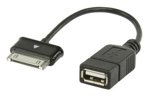 Valueline VLMP39205B0.20 kabeladapter/verloopstukje Samsung 30p OTG USB 2.0 A Zwart