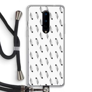 Pluimen: OnePlus 8 Transparant Hoesje met koord