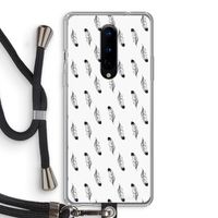 Pluimen: OnePlus 8 Transparant Hoesje met koord