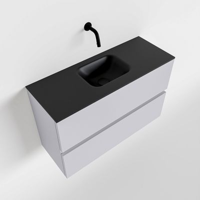 Toiletmeubel Mondiaz Ada | 80 cm | Meubelkleur Cale | Lex wastafel Urban Midden | Zonder kraangat