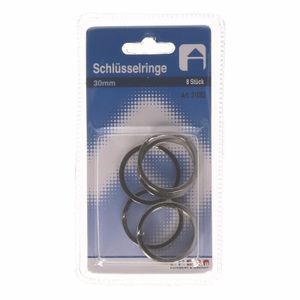 Sleutelringen RVS 3cm per 16 stuks