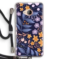 Flowers with blue leaves: HTC U Play Transparant Hoesje met koord