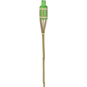 Groene bamboe oliefakkel voor in de tuin 65 cm