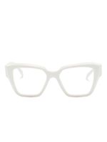 Prada Eyewear lunettes de vue carrées à plaque logo - Blanc