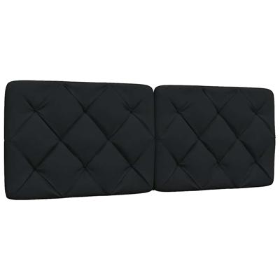 Hoofdbordkussen 120 cm stof zwart