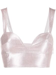 Genny haut-bustier à coupe crop - Rose