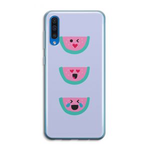 Smiley watermeloen: Samsung Galaxy A50 Transparant Hoesje