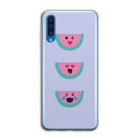 Smiley watermeloen: Samsung Galaxy A50 Transparant Hoesje